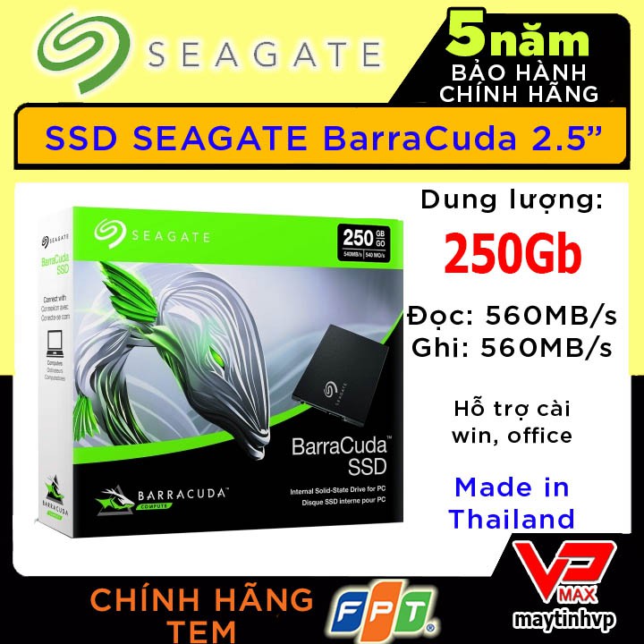 [Mã 159ELSALE hoàn 7% xu đơn 300K] Ổ cứng SSD 250Gb Samsung Evo 860 Seagate Barracuda chuẩn Sata 3.0 dùng cho PC laptop