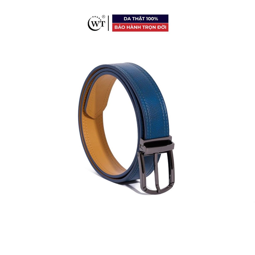 Thắt Lưng Nam Da Bò Cao Cấp Màu Đen, Màu Nâu, Màu Ghi, Màu Nâu Đất, Màu Xanh Nước Biển WT Leather LEO