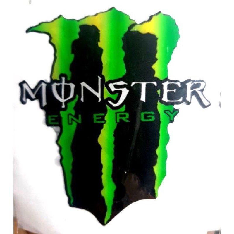 Tem logo Monster dán xe 3 lớp chống nước