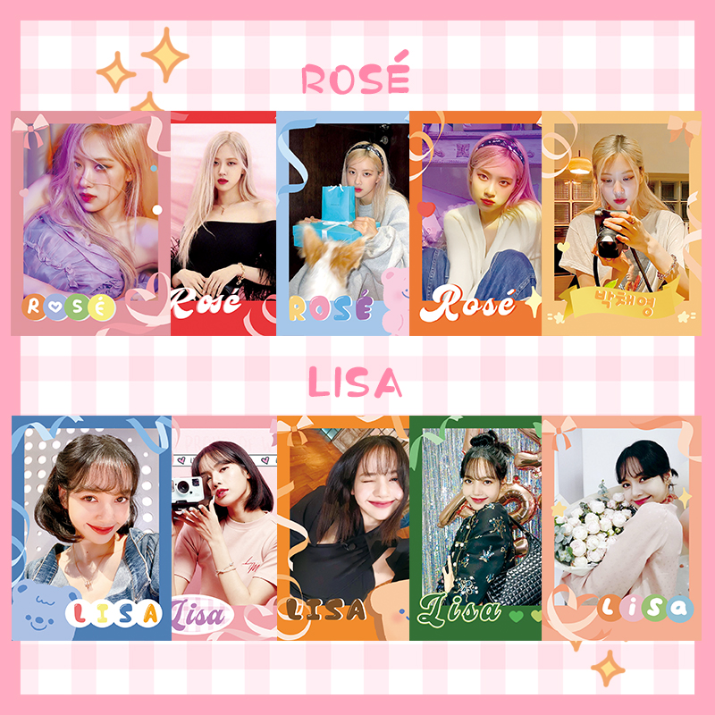 Thẻ ảnh polaroid chủ đề thành viên nhóm nhạc Blackpink