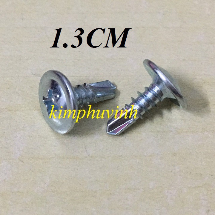 1.3cm - 100 CON VÍT ĐUÔI CÁ ĐẦU DÙ - VÍT SÀN DÙ 1P3