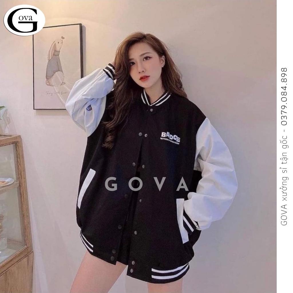 Áo Khoác Dù Bomber BABGE Form Rộng 2 Lớp Nam Nữ, Áo Khoác Gió Chống Nắng GOVA