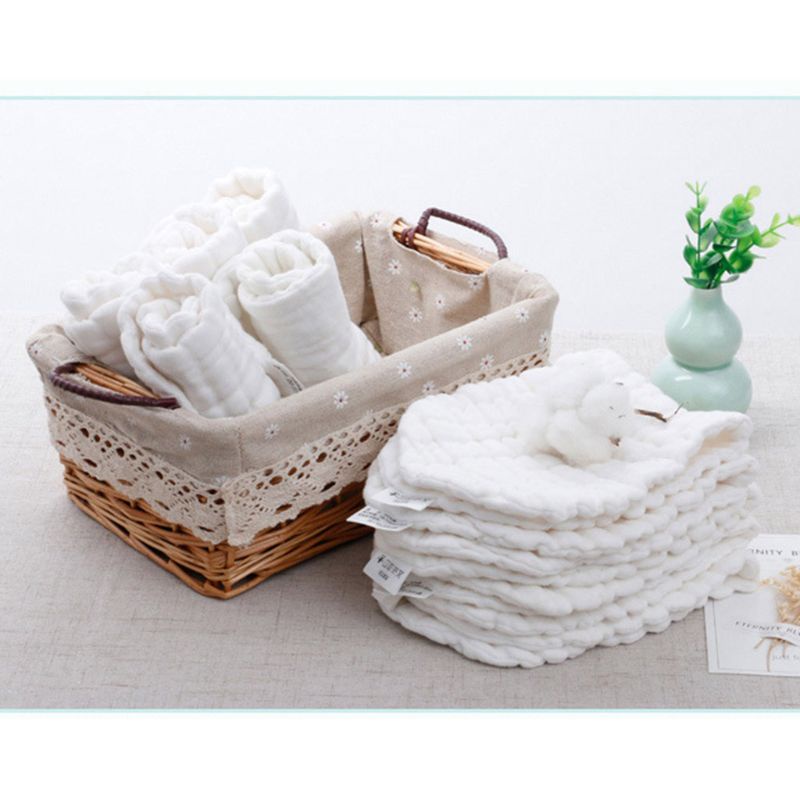 Set 5 Khăn Lau Cho Bé Chất Liệu Cotton Thấm Hút Tốt