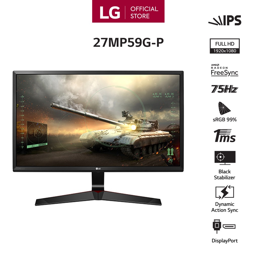 Màn hình LG 27MP59G-P 27" FullHD 1ms 75Hz FreeSync IPS - Hàng chính hãng ChopperGaming | WebRaoVat - webraovat.net.vn