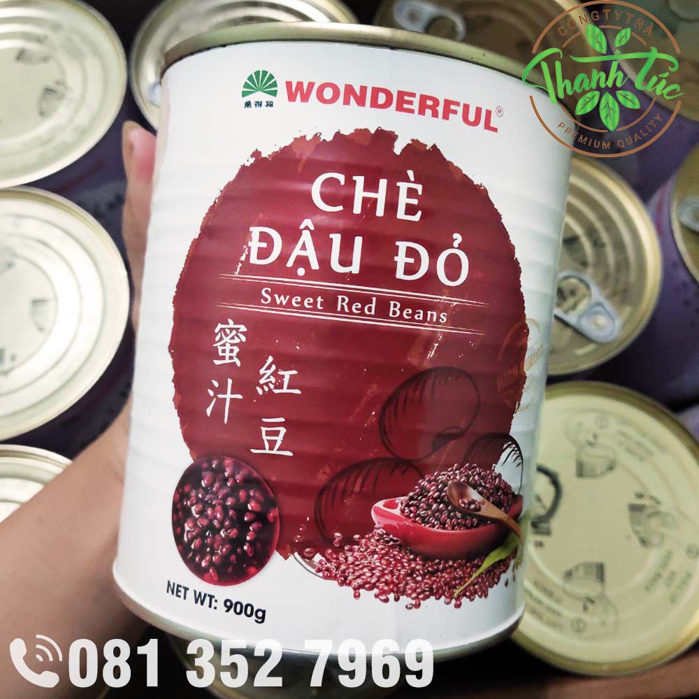 Chè Đậu Đỏ Wonderful Lon 900gr