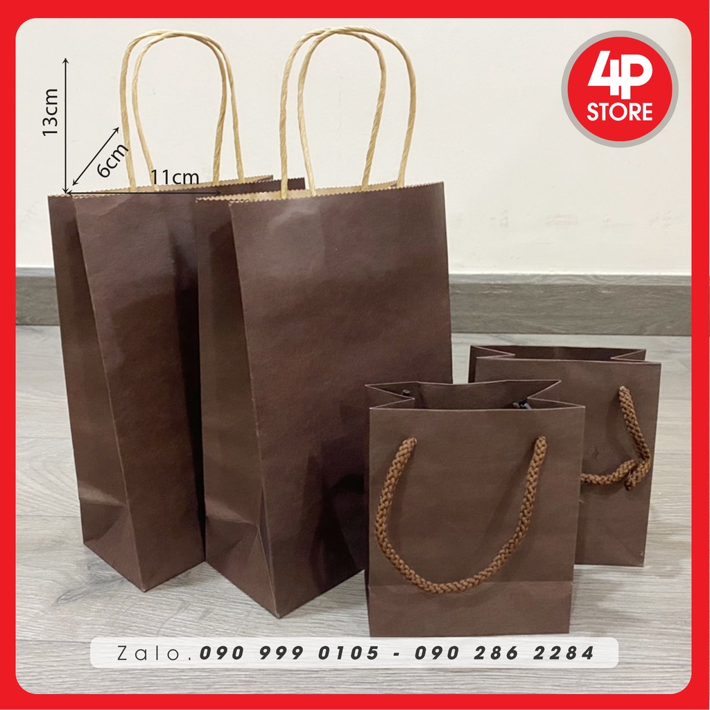 01 Túi  Kraft Xịn màu Nâu Đậm