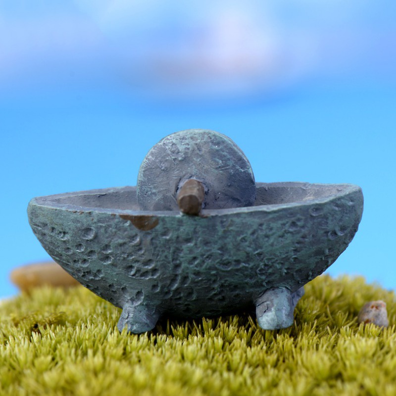 Mô hình máy nghiền thuốc bằng tay nhỏ xinh dùng để trang trí vườn cổ tích thủ công xinh xắn