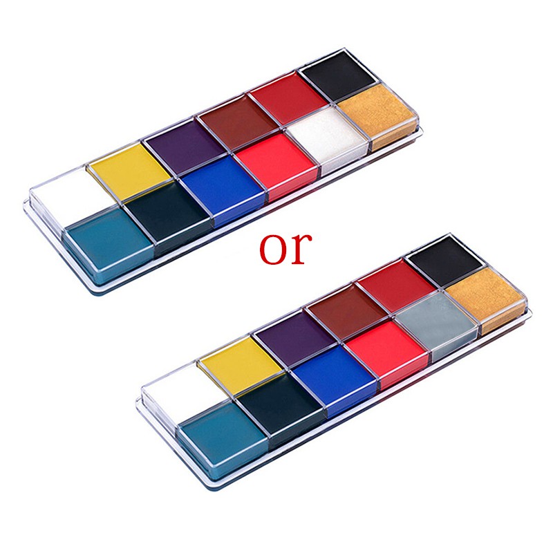 Bảng màu sơn dầu trang điểm cơ thể với 12 màu độc đáo cho dịp Halloween/ bữa tiệc | BigBuy360 - bigbuy360.vn