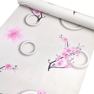 [mua3tang5k] Cuộn giấy dán tường cành đào hồng có sẵn keo