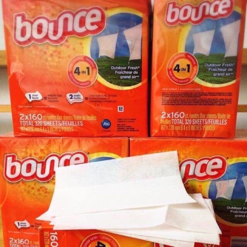 Giấy thơm quần áo Bounce (Tách bán lẻ 10 ,20, 30 ,50 tờ)