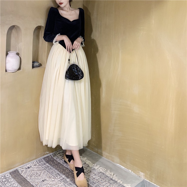 (săn s) Váy bạch tuyết / Đầm công chúa voan nhiều lớp