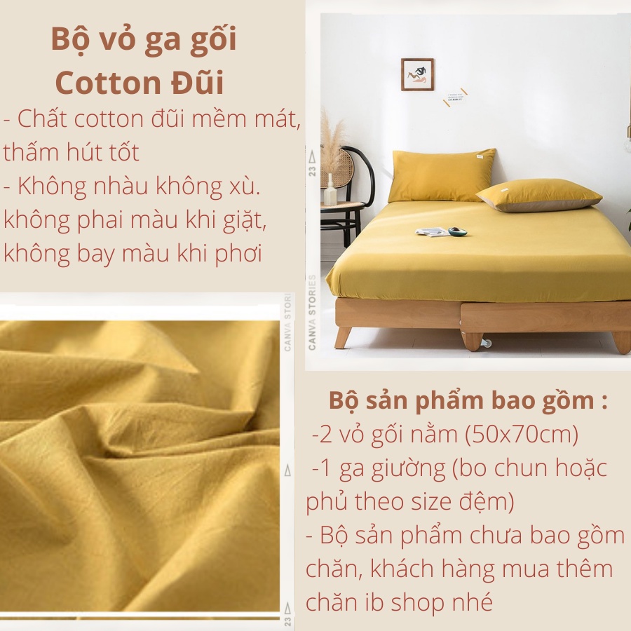 Bộ vỏ ga gối Cotton Đũi Minamo đủ kích thước, siêu mềm mịn, an toàn cho da - A02 | BigBuy360 - bigbuy360.vn