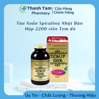 Tảo xoắn Nhật Bản tem đỏ, tảo xoắn spirulina Lọ 2200 viên
