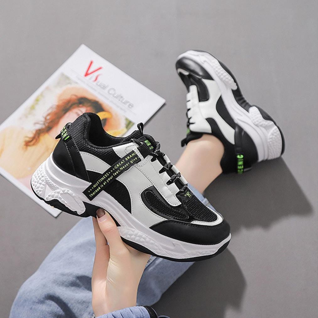 Giày Sneaker Nữ [ FREESHIP ] Giày Thể Thao Nữ Đế Tăng Chiều Cao 3-5 cm Phong Cách Siêu Ngầu - G15 free ship | BigBuy360 - bigbuy360.vn