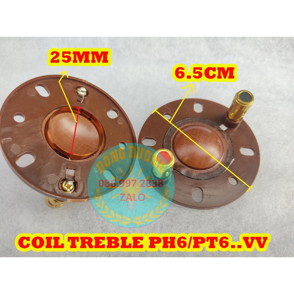 COIL LOA TREBLE 25MM CỌC NHẤN - COIL TRÉP PT6 PH6 - CÔN LOA TRÉP RỜI