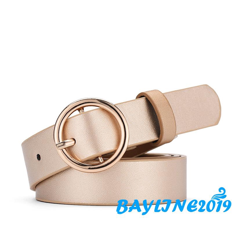 Thắt lưng da khóa vuông thời trang cho nữ