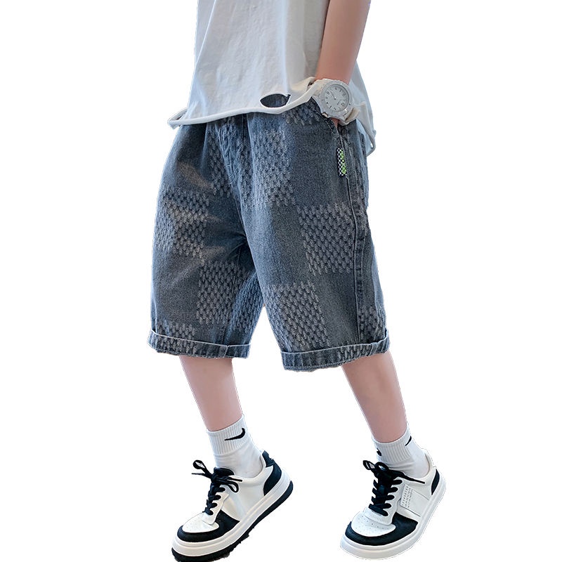 Quần Short Denim Dáng Rộng Phong Cách Mới 2022 Cho Bé Trai