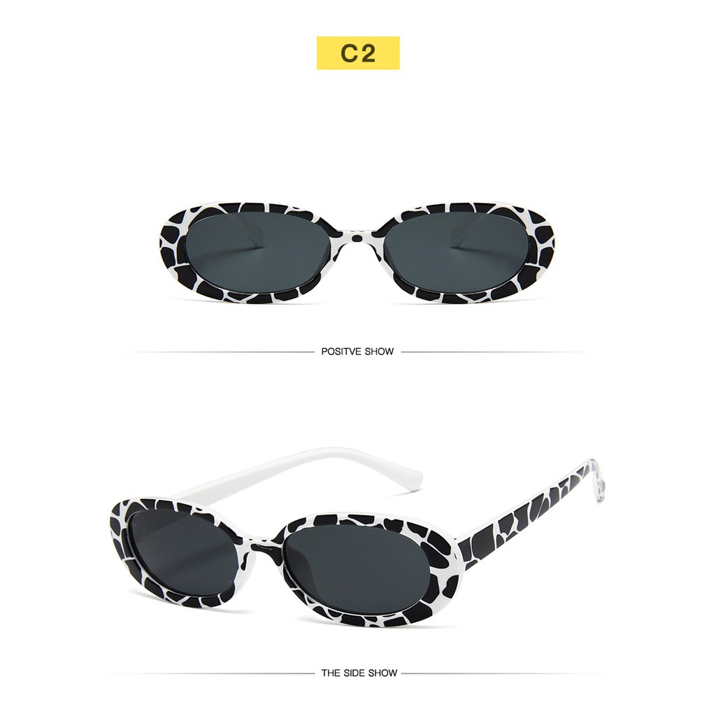 Kính mát gọng oval phong cách retro thời trang cho nữ