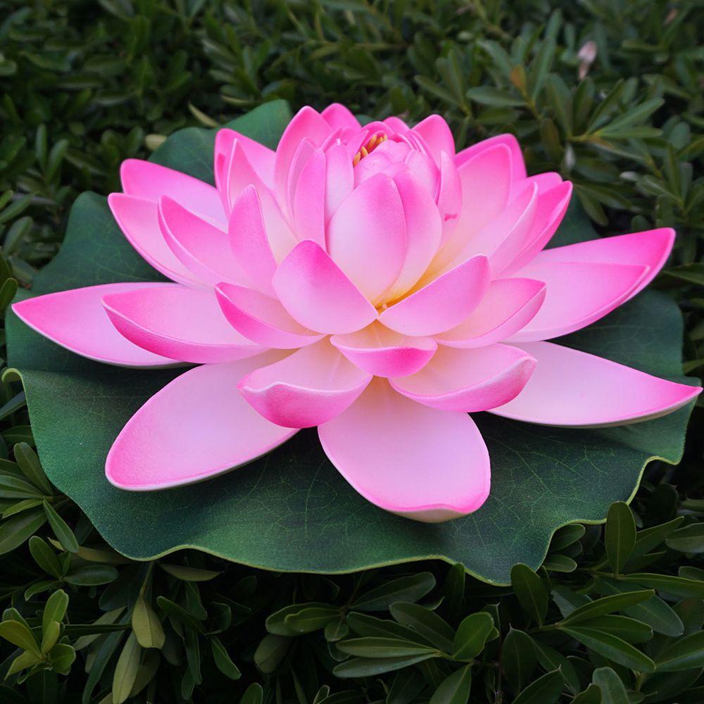 Lá Sen Giả Nổi Trên Mặt Nước 28cm Màu Xanh Lá Cây Trang Trí Nhà Cửa