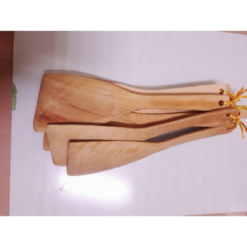 Muôi (môi) xẻng gỗ chiên xào gỗ tự nhiên