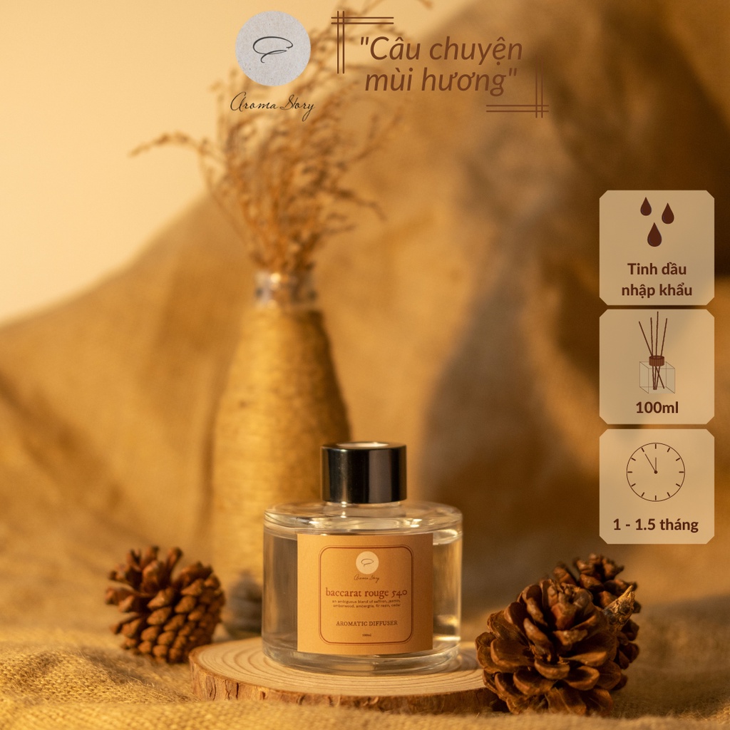 Tinh Dầu Khuếch Tán Aroma Story Hương Nước Hoa Baccarat Rouge 540 Size 50ml/100ml