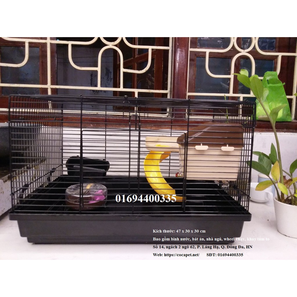 Lồng hamster size đại 47 x 30 x 30 cm