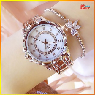 Đồng Hồ Nữ BS BEE SISTER  Dây Kim LoạiTẶNG PIN ĐI KÈM