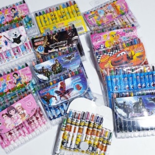 Sáp vặn 12 màu tô màu cho bé kèm túi đựng siêu xinh