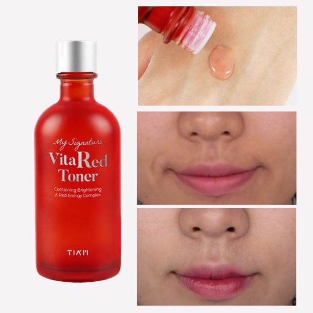 Nước Hoa Hồng Dướng Trắng, Se Khít Lỗ Chân Lông Tiam My Signature Vita Red Toner