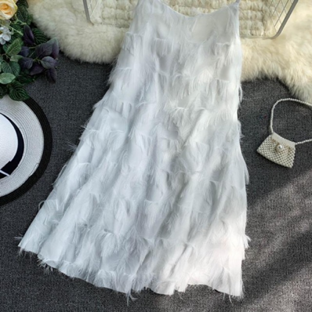 Đầm trắng hai dây thiên sứ Ulzzang tôn da kèm ảnh thật 🌥👑 | BigBuy360 - bigbuy360.vn