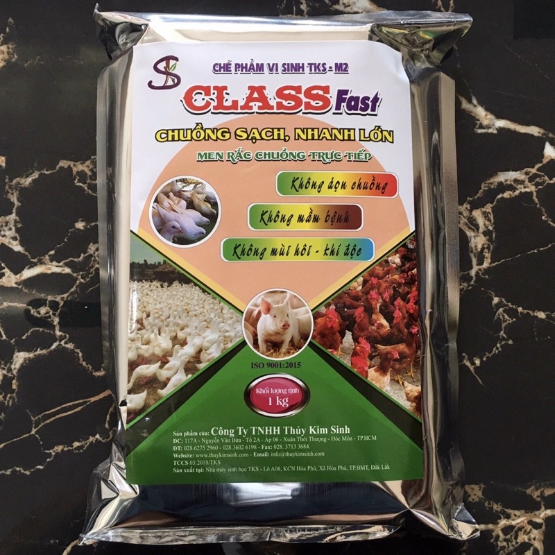 1kg CLASS FAST - MEN RẮC CHUỒNG TRỰC TIẾP - CHUỒNG SẠCH NHANH LỚN