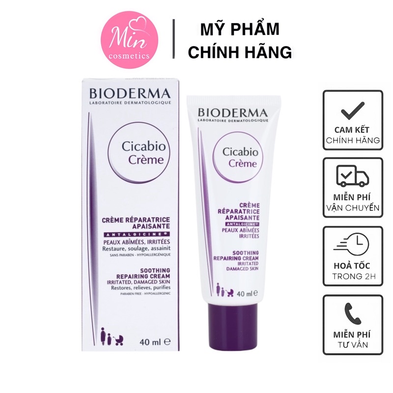 [Chuẩn Auth] Kem dưỡng phục hồi da Bioderma Cica Cicabio Creme