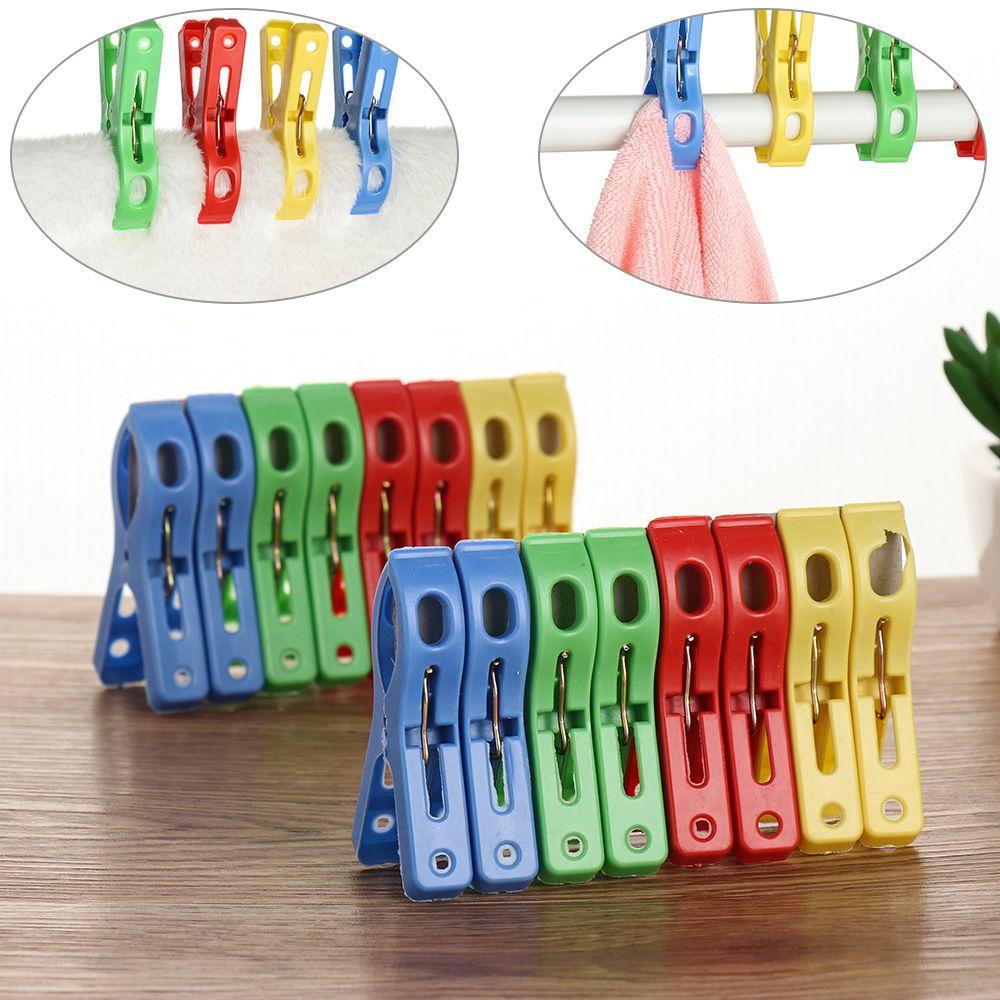 MYRONGVN 16Pcs Hangers Clips Plastic Kitchen Pins Clothespins