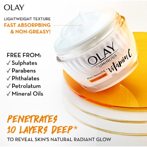 Kem Dưỡng Trắng Da Olay Luminous White Radiance Niacinamide + Vitamin C Moisturizer 50 g