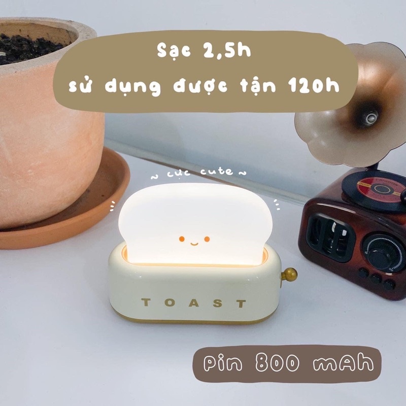 Đèn ngủ bánh mì nướng dễ thương
