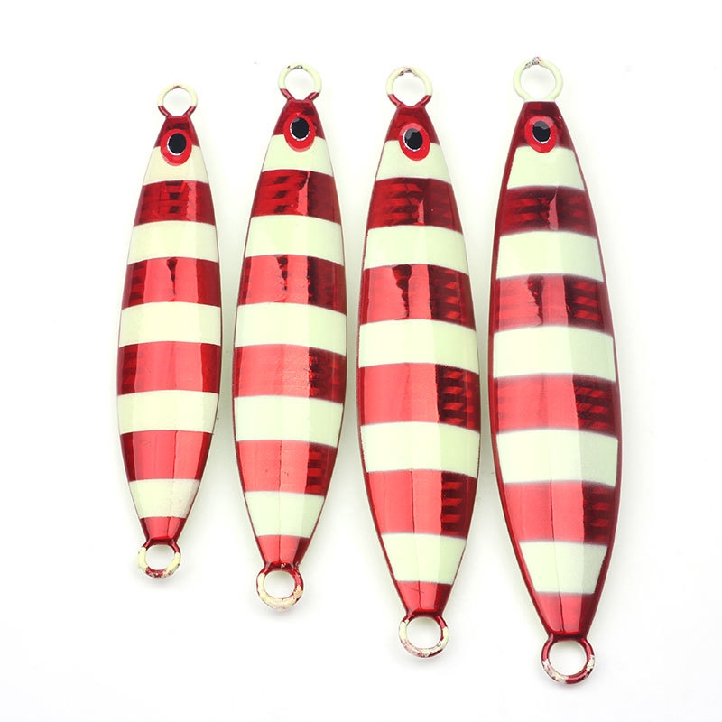 Mồi Câu Cá Giả Bằng Kim Loại Cứng Có Lưỡi Câu Phát Sáng 60/80/100/120g