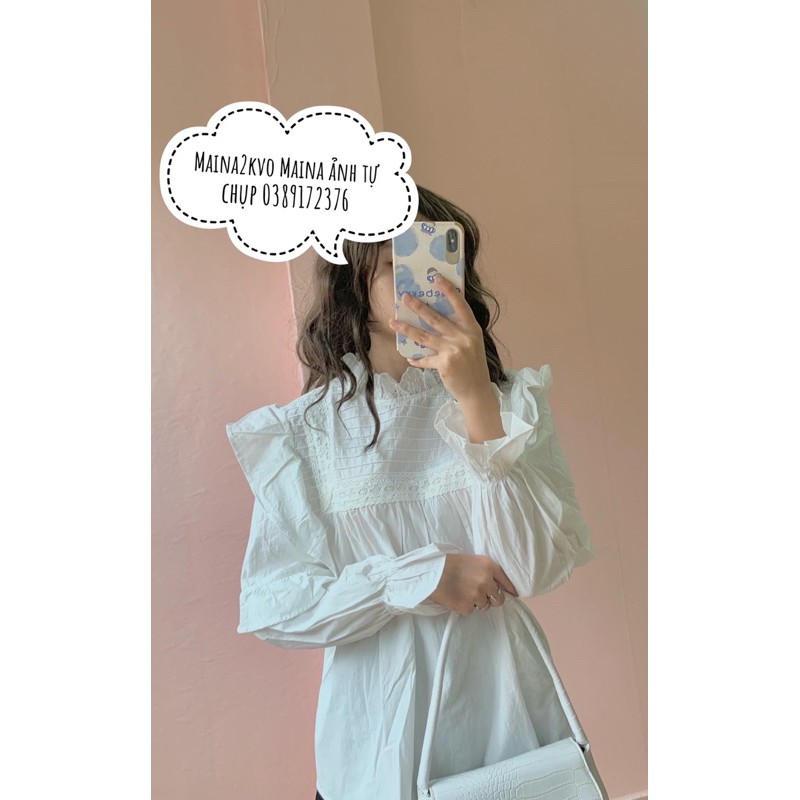 Áo babydoll viền ngang 2 màu tiểu thư