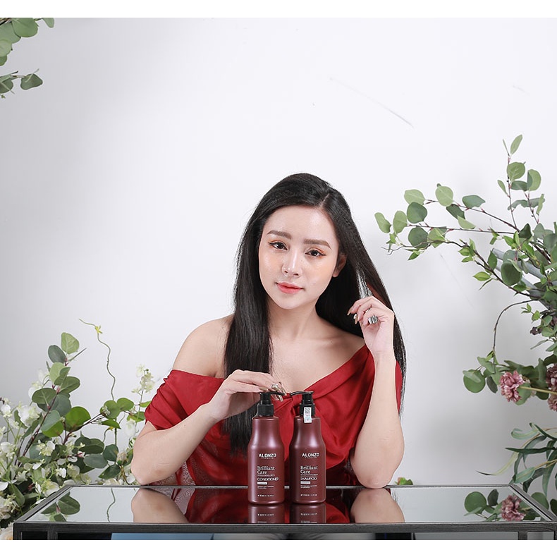 Combo Gội Xả Alonzo Brilliant chăm sóc tóc nhuộm 300ml