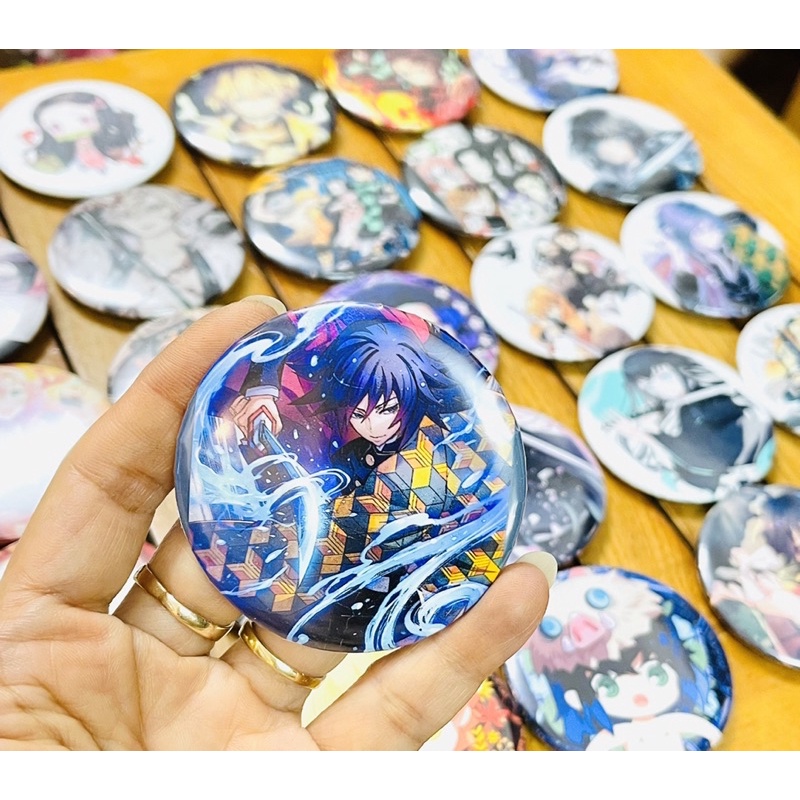 Huy hiệu kimetsu no yaiba 3 cái / cài áo anime thanh gươm diệt quỷ