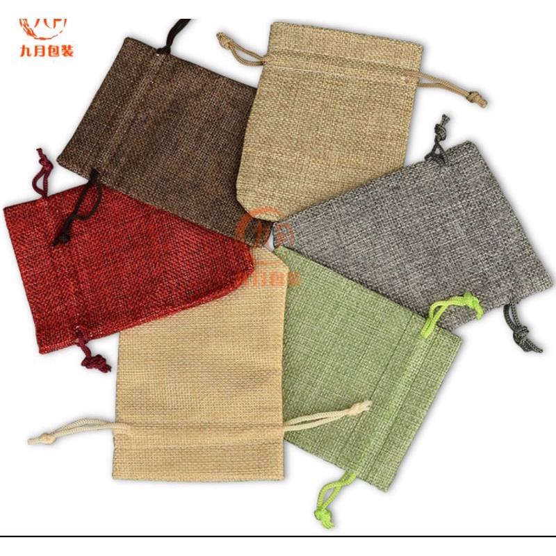 túi vải bố trơn size 10x14 dùng để đựng cafe, hoa khô