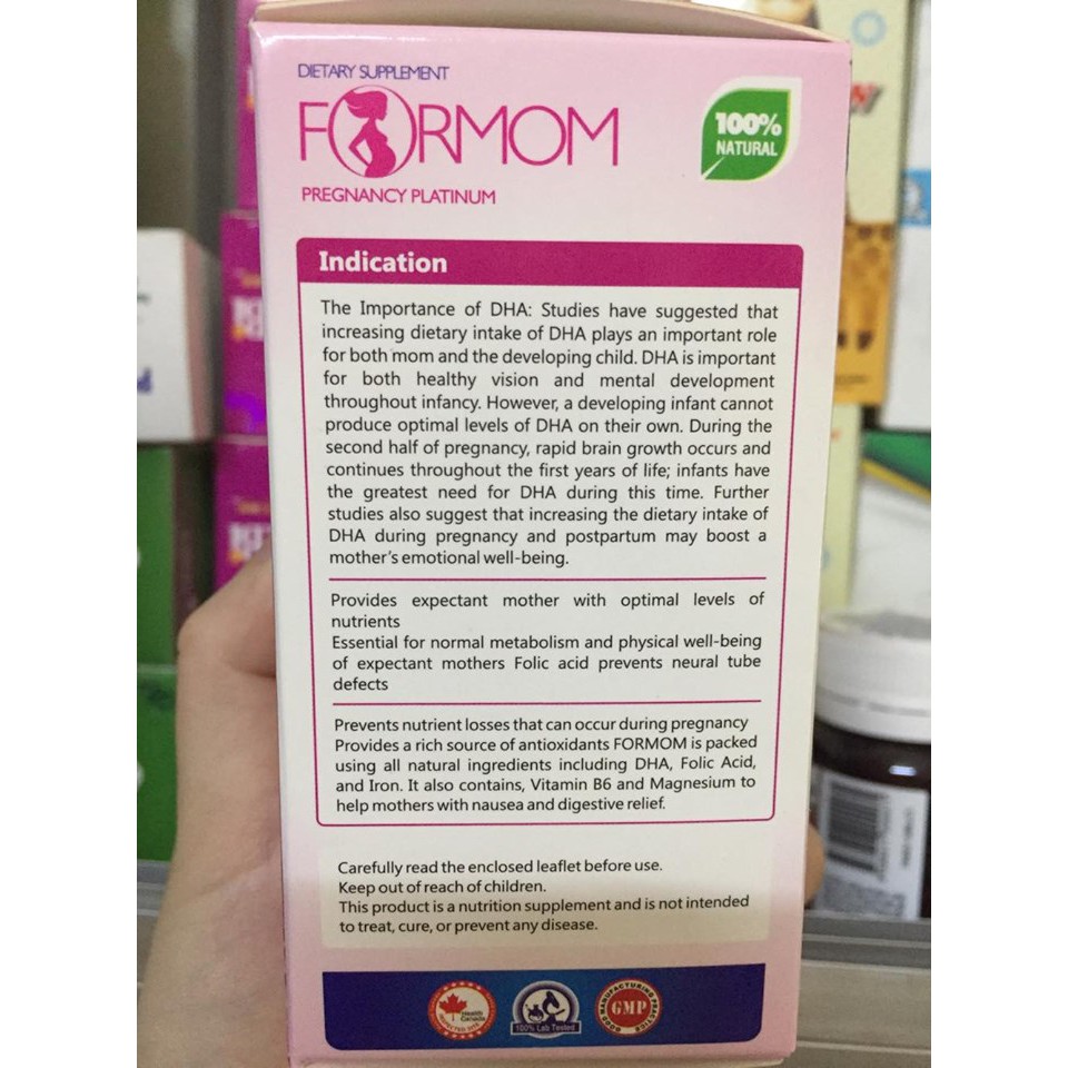 Thực Phẩm Chức Năng Bổ Sung Dưỡng Chất Cho Bà Bầu FORMOM Viva Pharmaceutical (30 Viên)