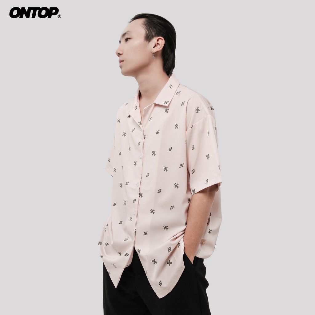 Áo sơ mi tay ngắn cổ bẻ unisex Level Local brand ONTOP