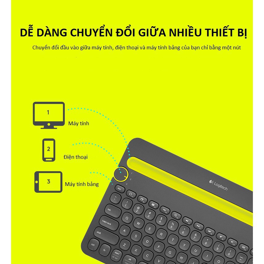 Bàn Phím Bluetooth Logitech K480 dành cho máy tính hoặc điện thoại di động