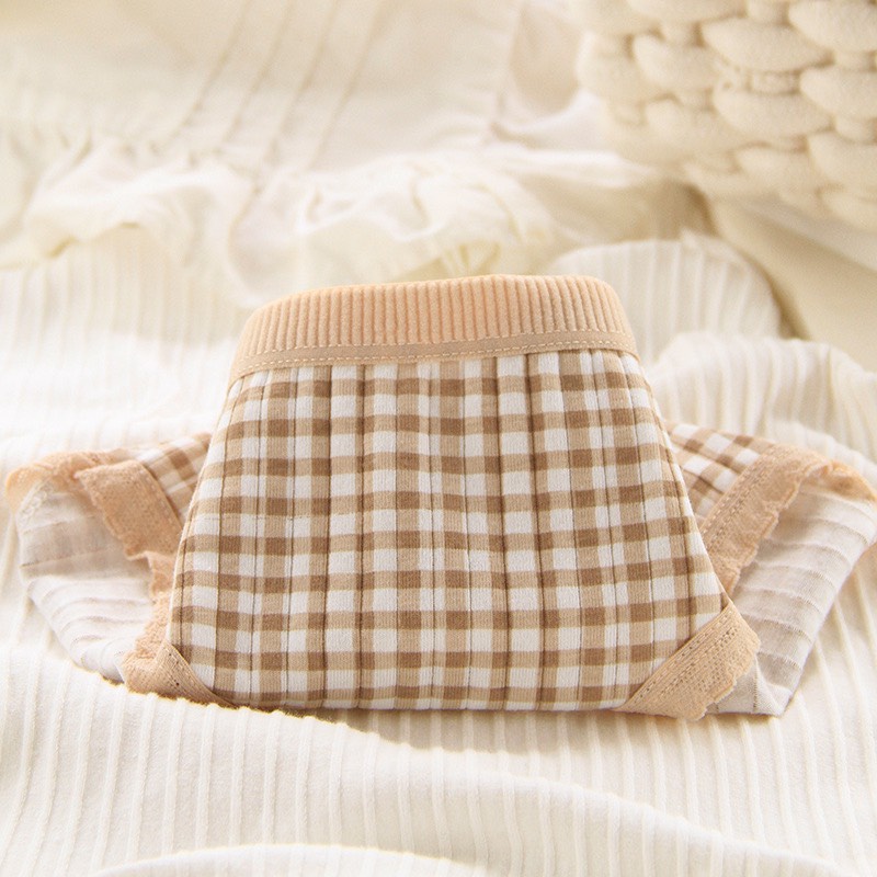 Quần Lót Nữ Cotton Cao cấp tông kem họa tiết gấu đáng yêu ngộ nghĩnh MÃ C013