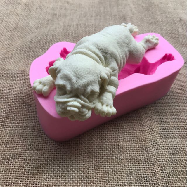 Khuôn silicon 4D Cún con 13cm