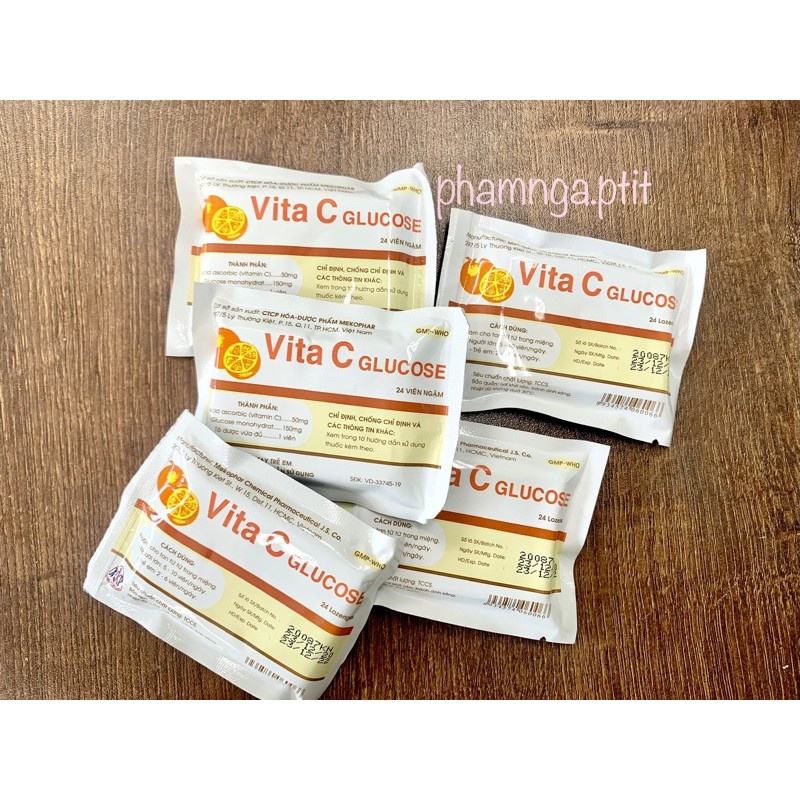 Viên ngậm Vita C Glucose gói 24 viên