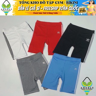 Quần Ngố Thể Thao Nữ Sọc Trắng Hàng Xuất Cao Cấp - Đồ Tập Yoga Gym Aerobic Q022 [ Giá Sỉ ]