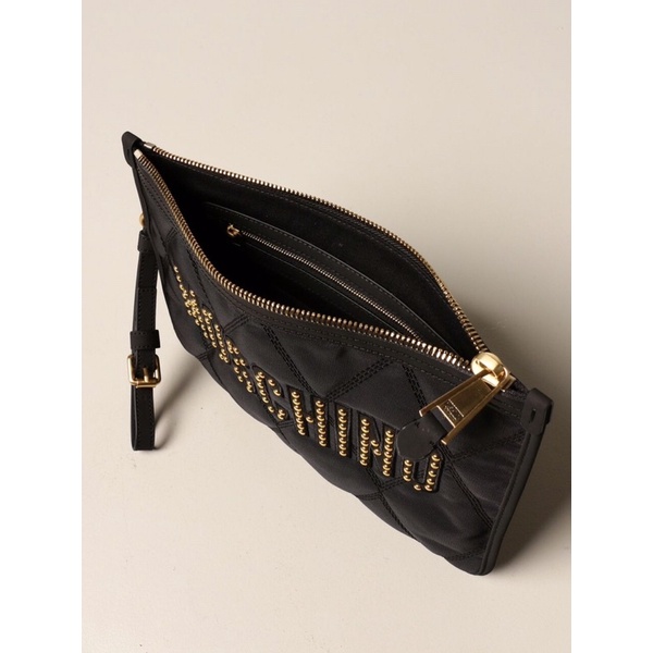 💃👛 Ví cầm tay dự Tiệc Moschino couture collection studded quilted clutch 27cm— Cá tính, trẻ trung👛💃