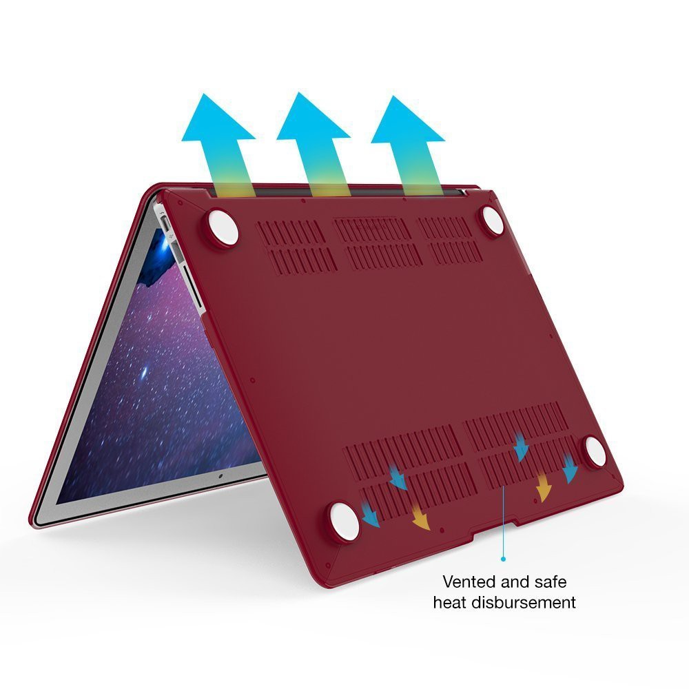 [Mã ELFLASH2 hoàn 10K xu đơn 20K] Ốp Macbook màu Đỏ đô đủ dòng (Tặng kèm nút chống bụi và bộ chống gãy | WebRaoVat - webraovat.net.vn