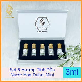 Sét 5 Mùi Hương Tinh Dầu Nước Hoa Dubai Thơm Lâu Dành Cho Nữ - 3ml